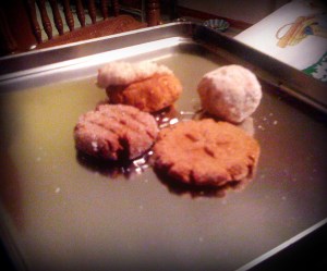 Apologies for the horrible photo quality, but these are the four cookies I wrest from 1 simple recipe. Holidays = saved.